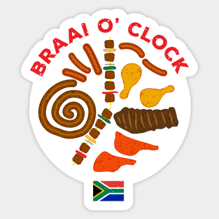 Braai O' Clock Time Sticker